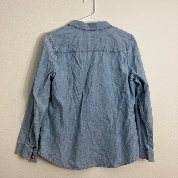 J. Jill Button Shirt - Medium Petite - Denim Blue - Picture 5 of 5